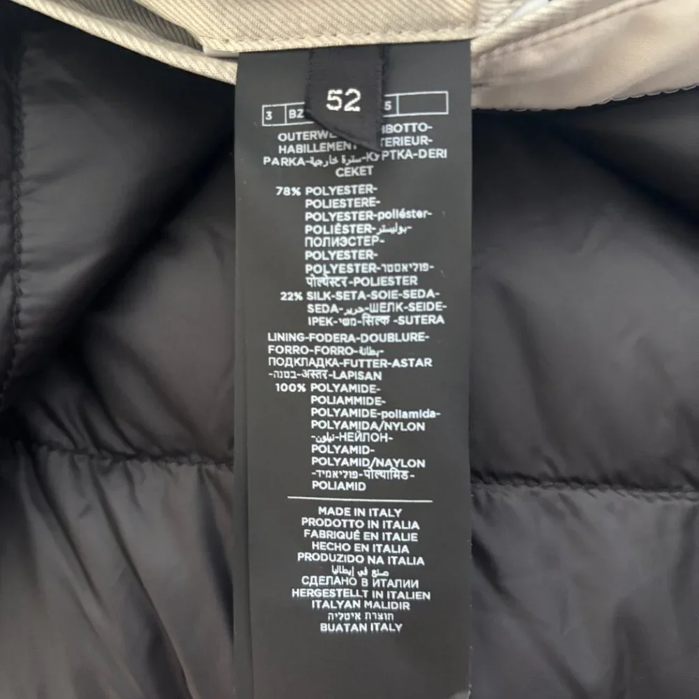 $7000 TOM FORD Faille Down Insulated Raincoat/ Parka Jacket - Beige US 40-42 - Picture 16 of 16